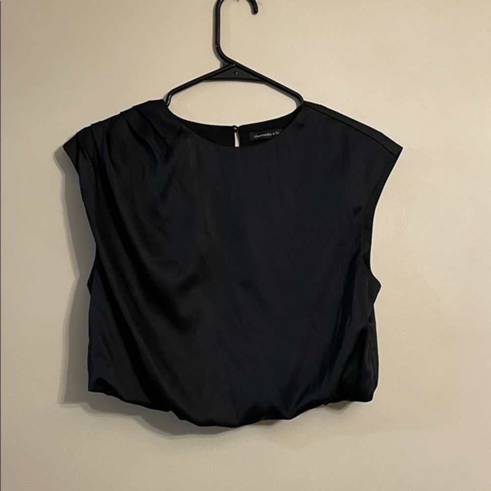 Abercrombie & Fitch Elegant Black Satin Blouse